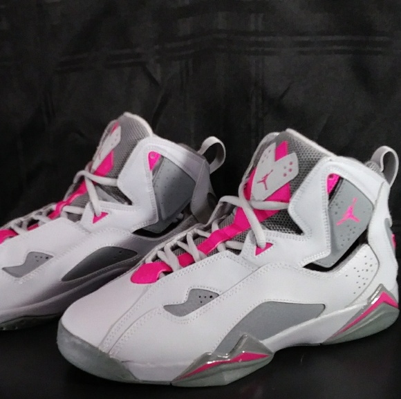 jordan true flight grey and pink